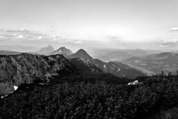Schwarzweiß-Fotografie, Thema: Landschaft: Alpenpanorama